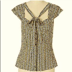 Anthropologie odille silk heart blouse